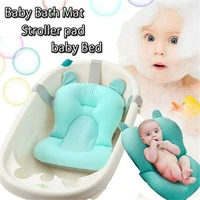 newborn bathtub mat cartoon portable baby shower tub pad non slip safety security bath support cushion foldable soft pillow