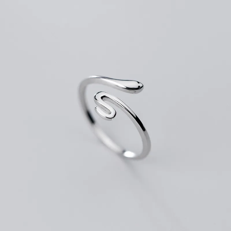 

Мода 925 стерлингового серебра ювелирные изделия открытие Размеры змея коктейльное кольцо для женщин вечерние ювелирные изделия jz002