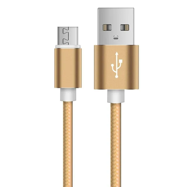 Gold 2 м 2A Micro USB кабель Смартфон Android быстрой зарядки кабели для передачи данных для Xiaomi Redmi note 5 плюс 4x для huawei для samsung GalaxyS7 - Цвет: Gold