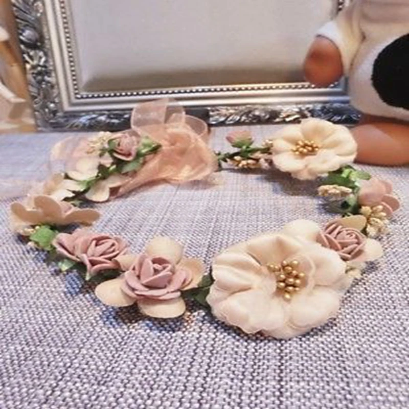 Цветочная повязка на голову для женщин нарисованной длинноволосой девочкой