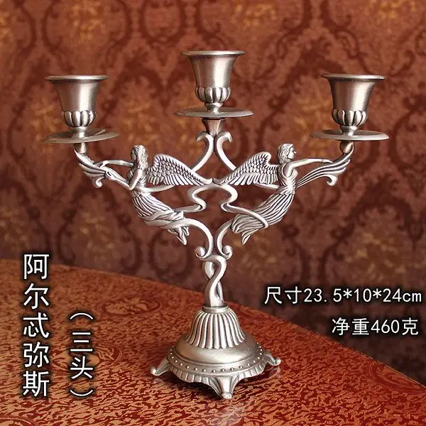 

Large Vintage Candle Holder European Romantic Dinner Wedding Table Living Room Candelabros Bougeoir Home Candle Holder E6ZT