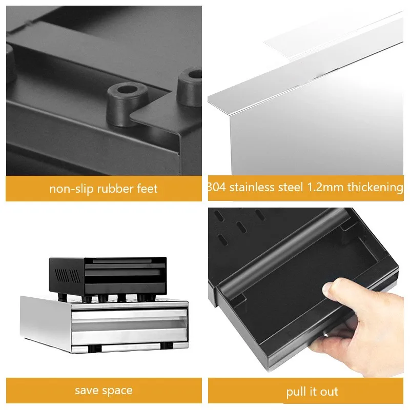 

Coffee Tamper Machine Use Thickened Drawer Type Stainless Steel Coffee Ground Knock Container Bucket Box Kitchen Coffee Bucket