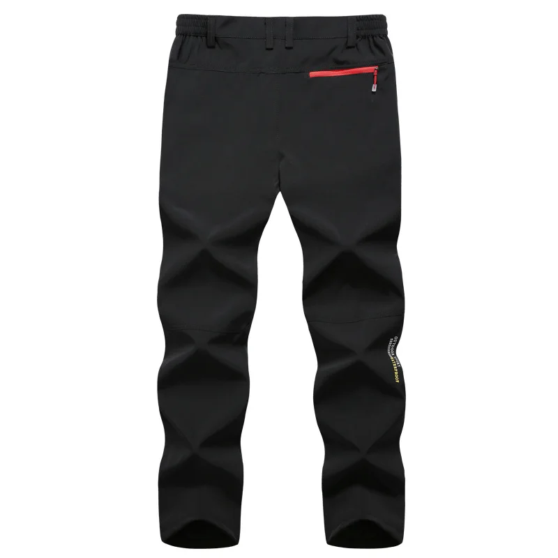 

New Mens Spring Outdoor Thin Waterproof Hiking Trousers Camping Climbing Fishing Trekking Softshell Pants (No Fleece)