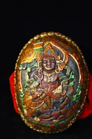 7tibet temple tibetan silver inlay skull head treasure king huang caishen bowl kapala skull cup gabala bowl town house exorcism