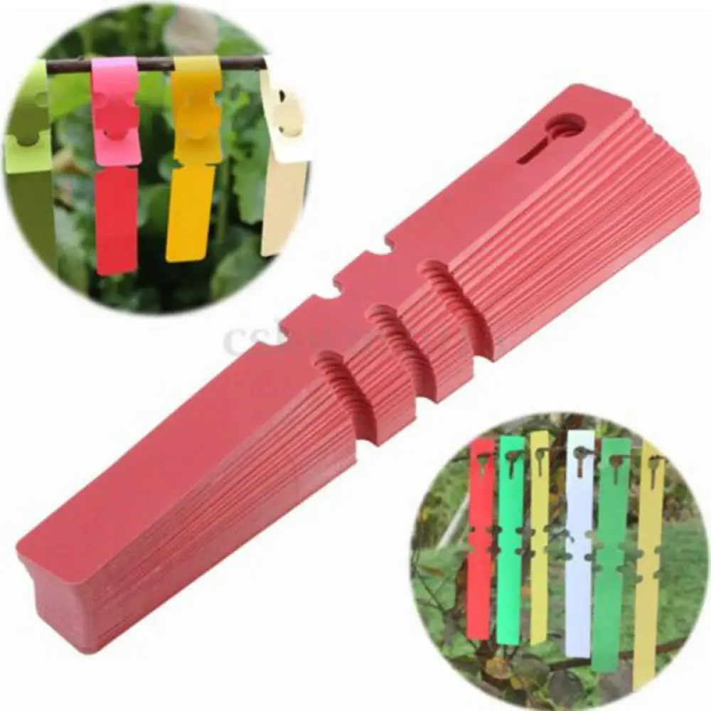 

100pcs PVC Plastic Plant Marker Plant Lableplant Markers For Garden Ring Plant Tag 21*2cm Waterproof Reusable