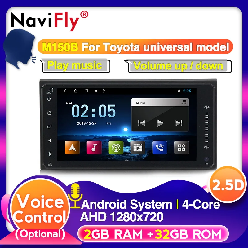 European warehouse 2din Universal android9 Car Radio Player Stereo for toyata COROLLA VIOS CROWN CAMRY HIACE PREVIA RAV4 | Автомобили и