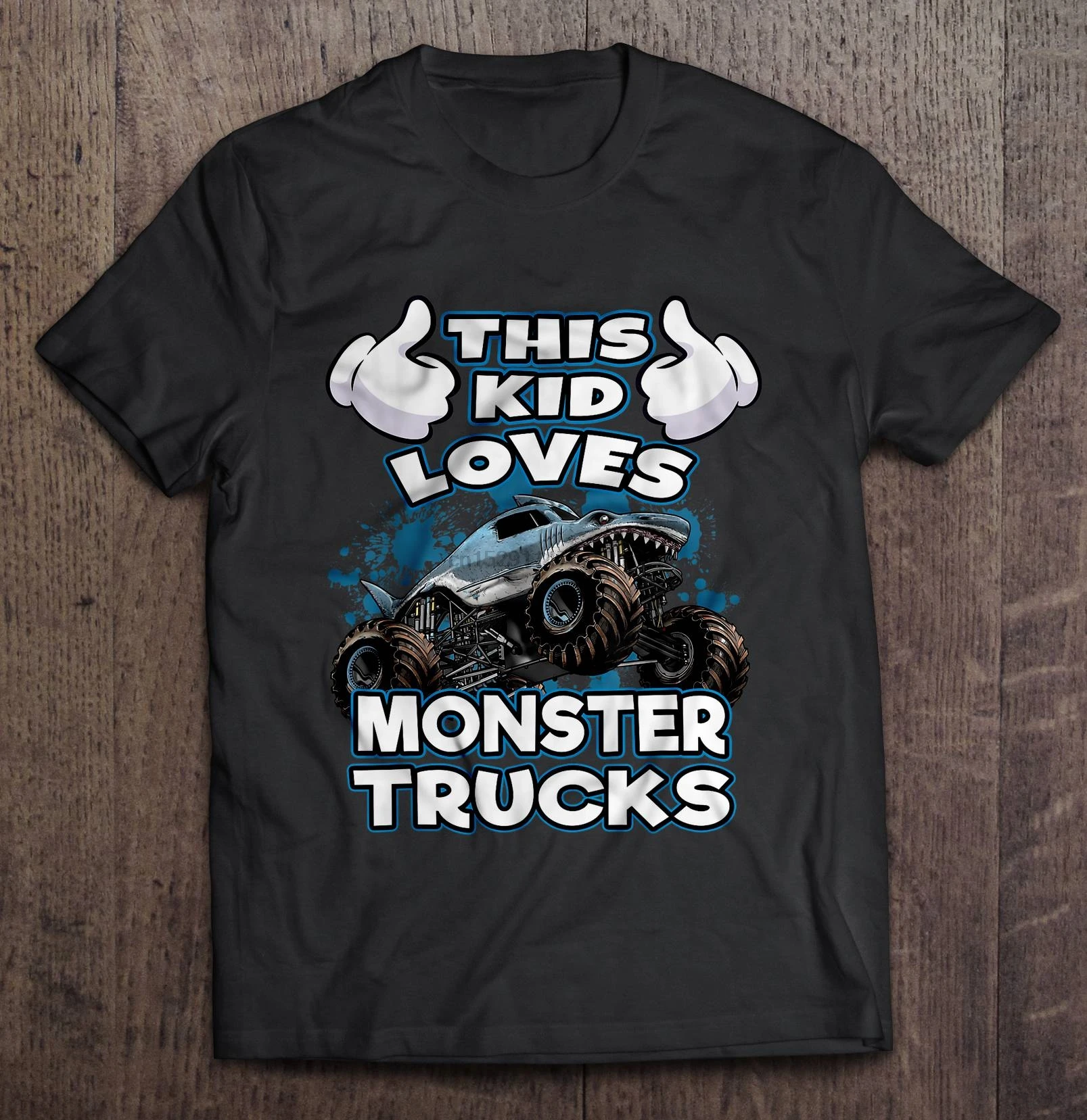 Мужская забавная футболка модная женская с надписью Loves Monster Trucks Version2|Мужские