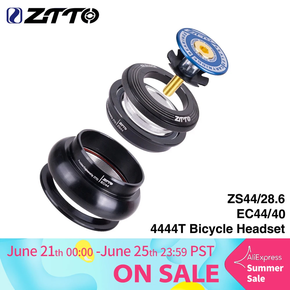 Велосипедная гарнитура ZTTO 4444T MTB 44 мм ZS44 EC44 CNC 1 1/4 &quot 1/4&quot рама с прямой трубкой для