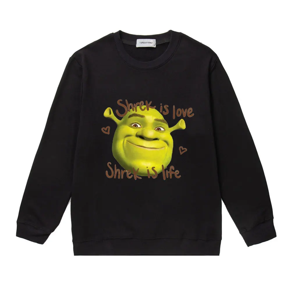 

Shrek Is Love Shrek Is Life 2021 Fall/Winter Fashion Polar Fleece Crew Neck Sweatshirt Men Women Street Print Harajuku Sweater