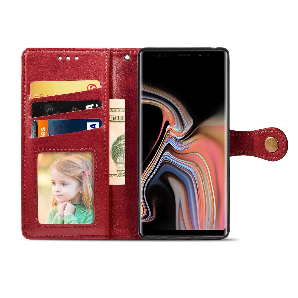 Business Flip Leather Wallet Cover Case For Samsung Galaxy A10 A20 A40 A50 A70 M10 S8 S9 S10e S10 Plus Note 8 9 10 Pro J2 Prime