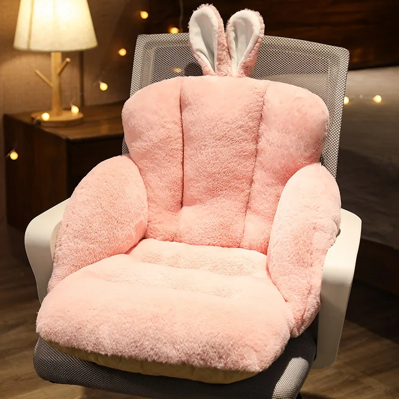 

Cartoon Semi-enclosed Cushion Anti-slip Pain Relief Chair Pad Stuffed Thick Backrest Cushions Student Cute Comfortable Chair Mat