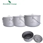Титановая кастрюля Boundless Voyage для кемпинга на открытом воздухе кастрюля 2900 мл 1950 мл суповая кастрюля большой емкости
