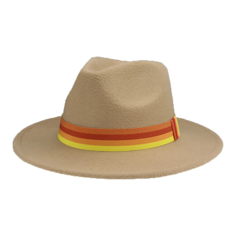 

Fedoras Hats Wide Brim Solid Black Blue Green Luxury Women Hats Classic Formal Ribbon Band Outdoor Men Hats Sombreros De Mujer