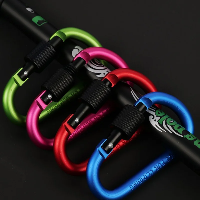 

2/4 PC Hanging Water Bottle Hanging D Type Kettle Backpack Keychain Outdoor Mountaineering Buckle Lock Fast Color Random