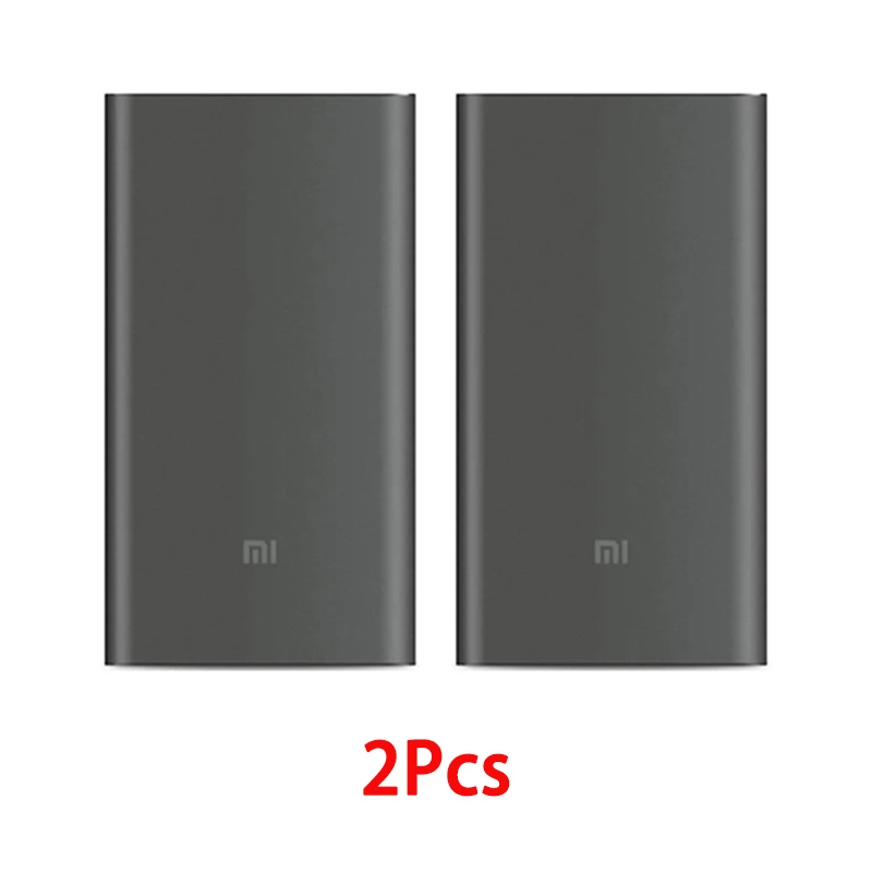 mi Xiao mi power Bank 10000 мАч Pro type-C внешний аккумулятор Портативная зарядка 10000 мАч Двусторонняя Быстрая зарядка 18 Вт power bank - Цвет: 2 PCS