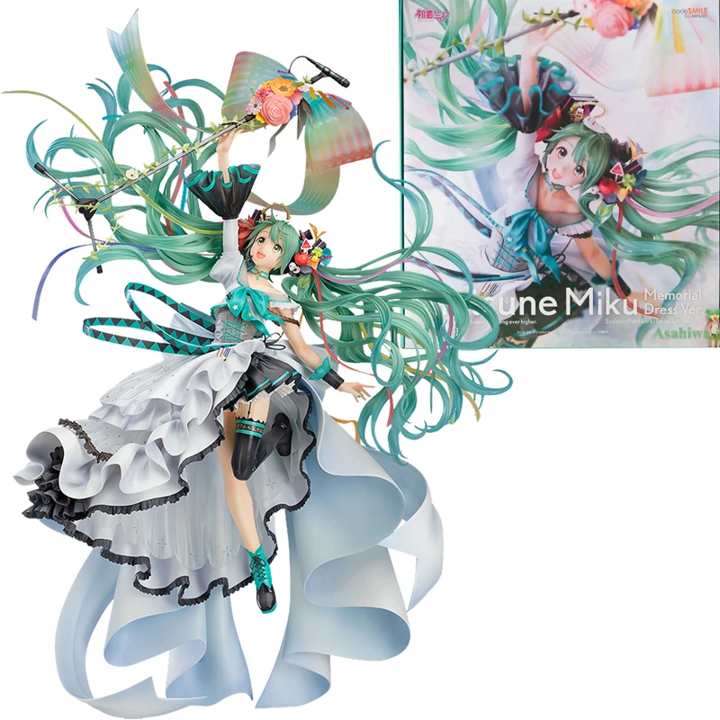 

In stock GSC VOCALOID Hatsune Miku Ver. 10th Anniversary Memorial Dress Action figure PVC Collection Model Kids Christmas Toys