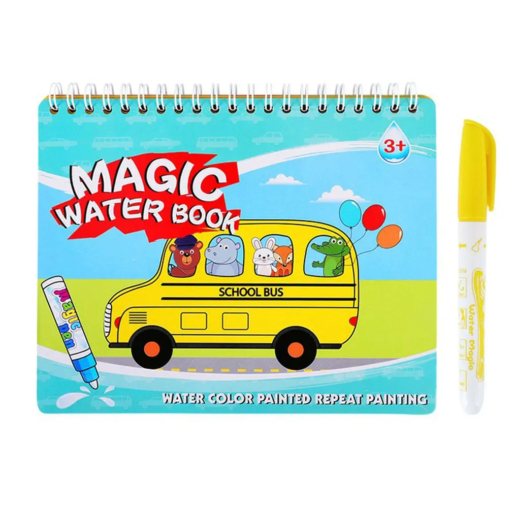 

Graffiti Water Picture Album Scene Copy Painted Picture Book Vehicle Water Painting Warm Parent-child Interaction Magic Copybook