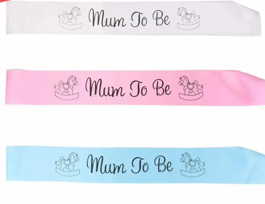 

Baby Shower Mum To Be Sash Horse Дизайн раскрывающий пол подарки для вечерние ринки Diy украшения светло-розовый синий белый 20 шт./лот