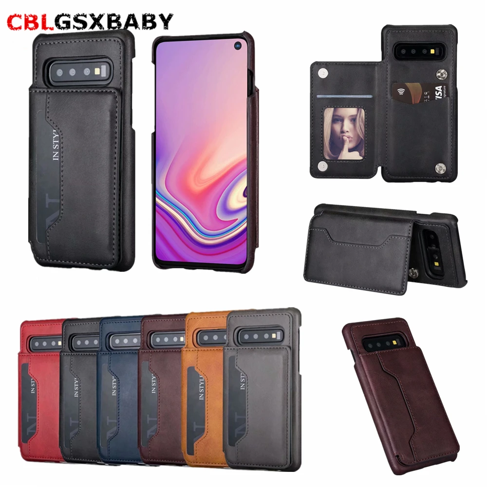 Роскошный чехол кошелек из искусственной кожи для samsung Galaxy S10 S9 S8 Plus Note 10 9 8 с