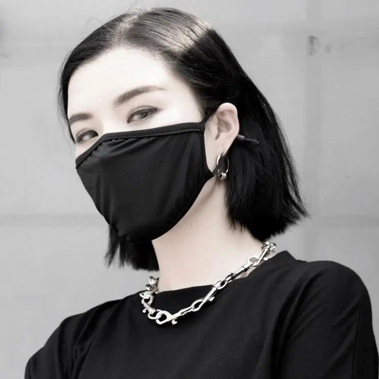

Women's spring summer hollow out sunscreen mask lady's PM 2.5 breathable thin mouth-muffle R2808