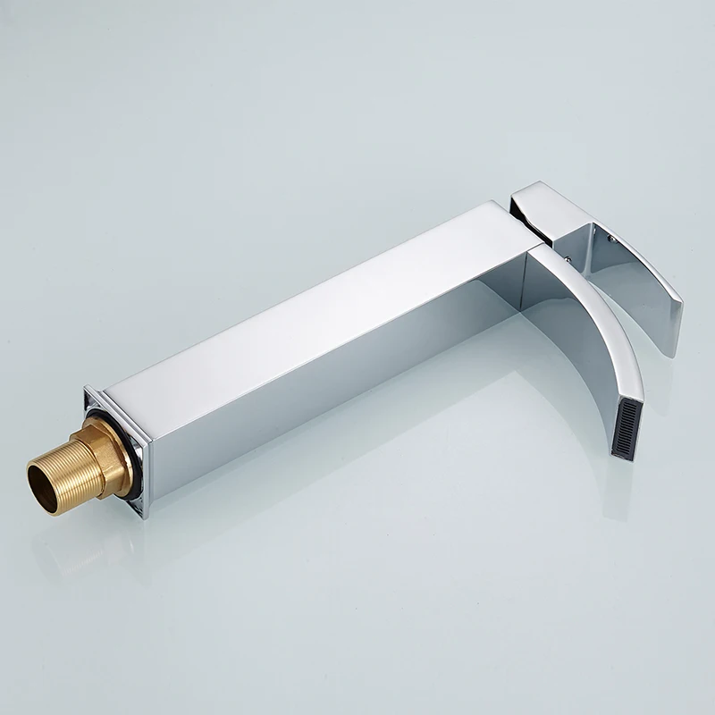Квадратный хромированный кран для раковины смеситель ванной комнаты Широкий