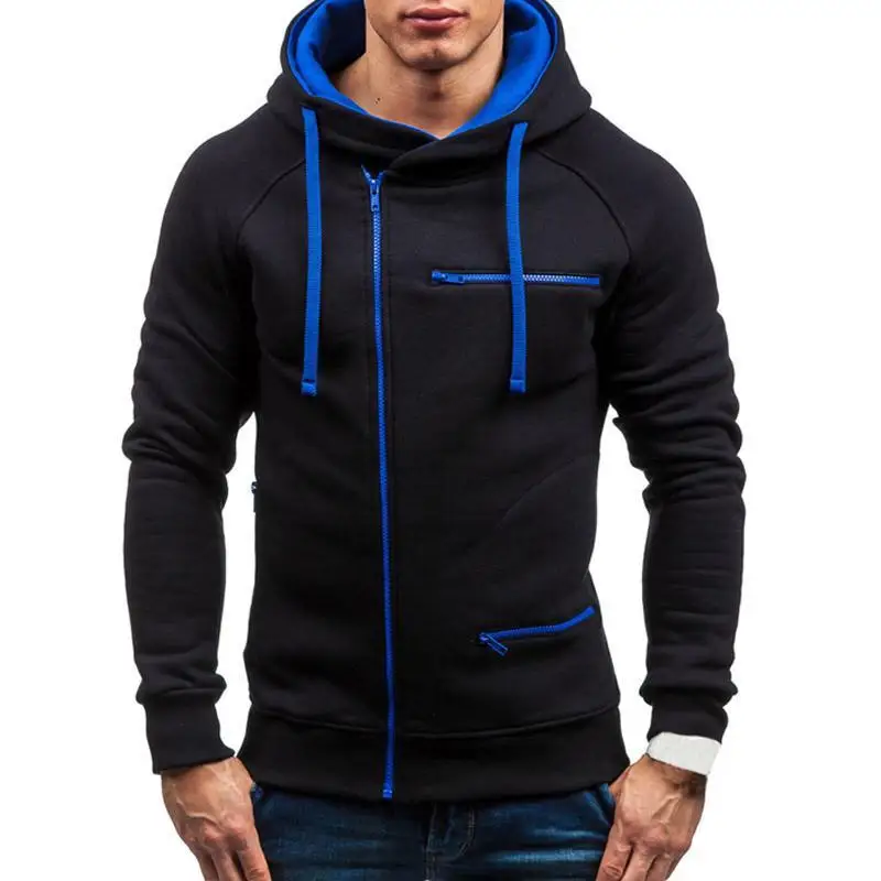 

Autumn Winter New Mens Hoodies Long Sleeve Zipper Cardigan Hoodie Sweatshirt Men Casual Solid Hooded Pullover Sweatshirts M-3XL