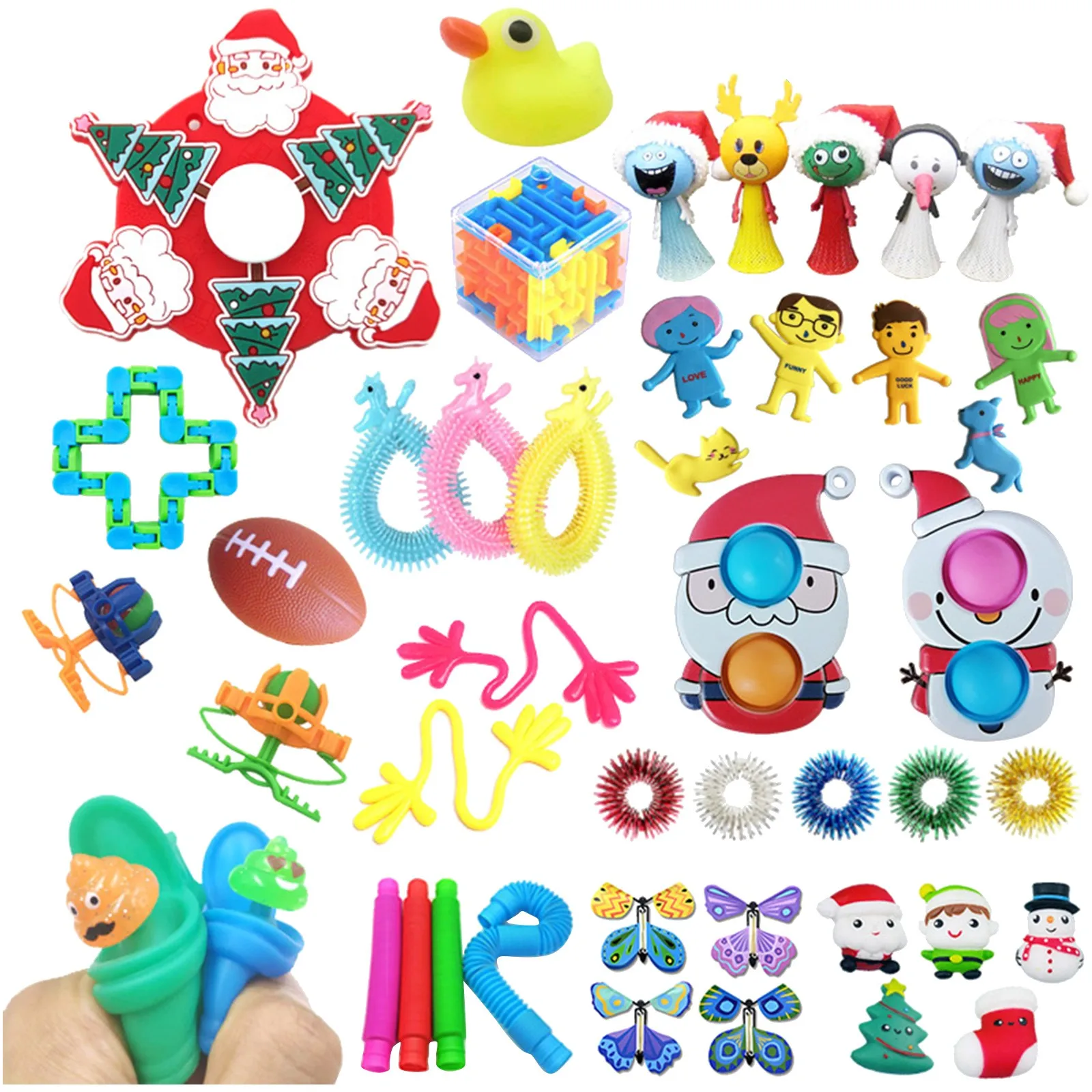 

Рождественская силиконовая сенсорная декомпрессионная настольная головоломка, игрушка для декомпрессии, фиджет-игрушки для детей, рождес...