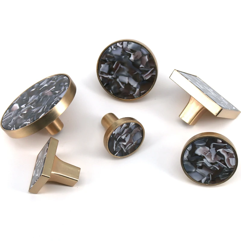 1 шт. круглые квадратные латунные ручки для кухонного шкафа шкаф выдвижных ящиков