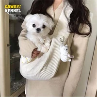 cawayi kennel pet bag for cats small dogs outdoor portable pet backpack one shoulder messenger carriers bag pet supplies d2318