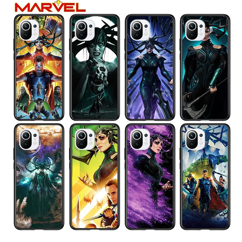 

Hela marvel cool for Xiaomi Mi 11 10T Note 10 Ultra 5G 9 9T SE 8 A3 A2 A1 6X Pro Play F1 Lite 5G Black Phone Case