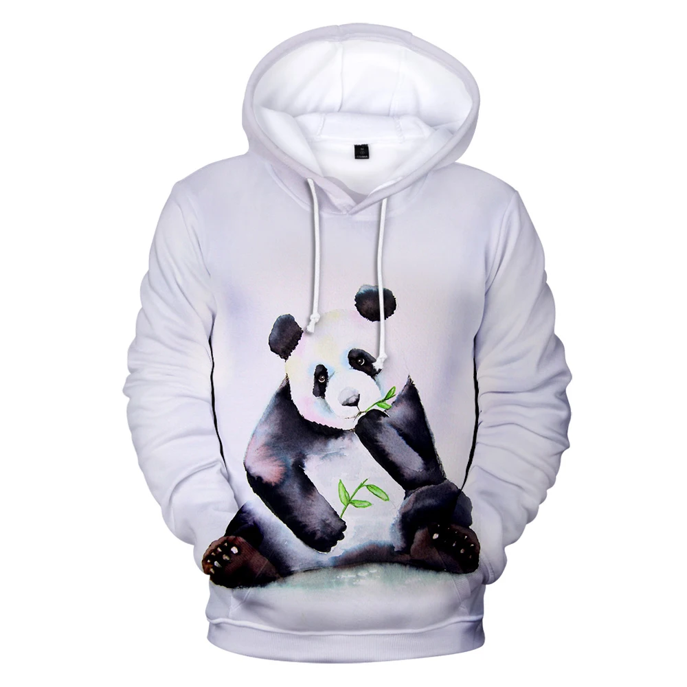 

2021 Be well received Classic Panda Hoodies Men Women Panda 3D Print Sweater Casual Tops Hooded White Sweatshirt Tops