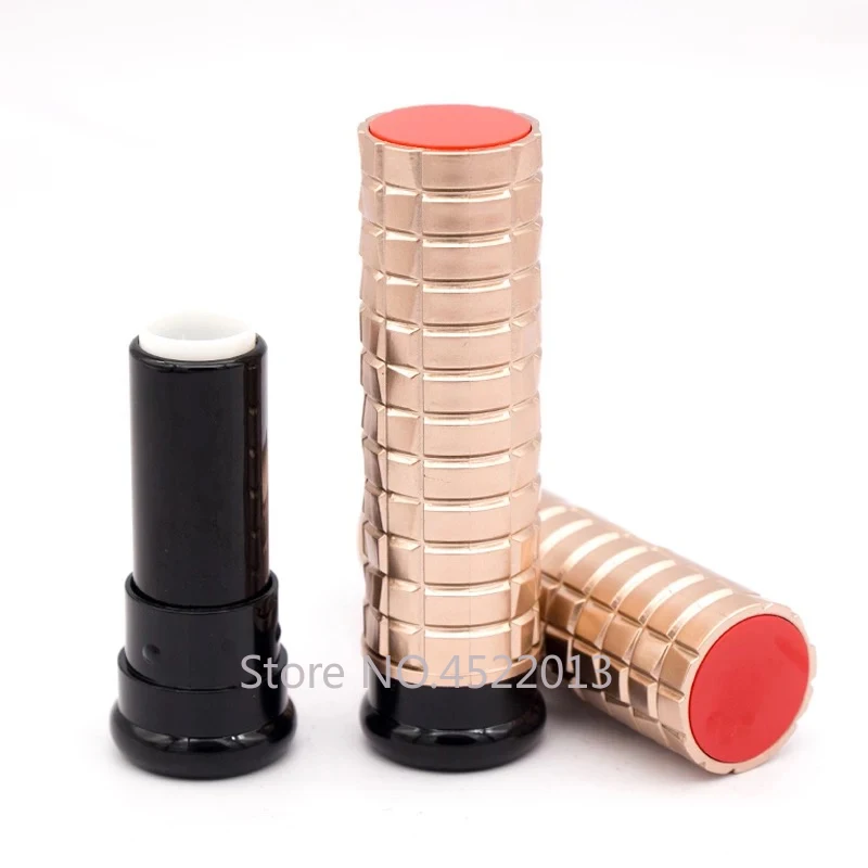 

10/30/50pcs Round Gold Empty Lipstick Tube 12.1mm Lip Balm Container Lipstick Shell Packaging Refillable Makeup Cosmetics