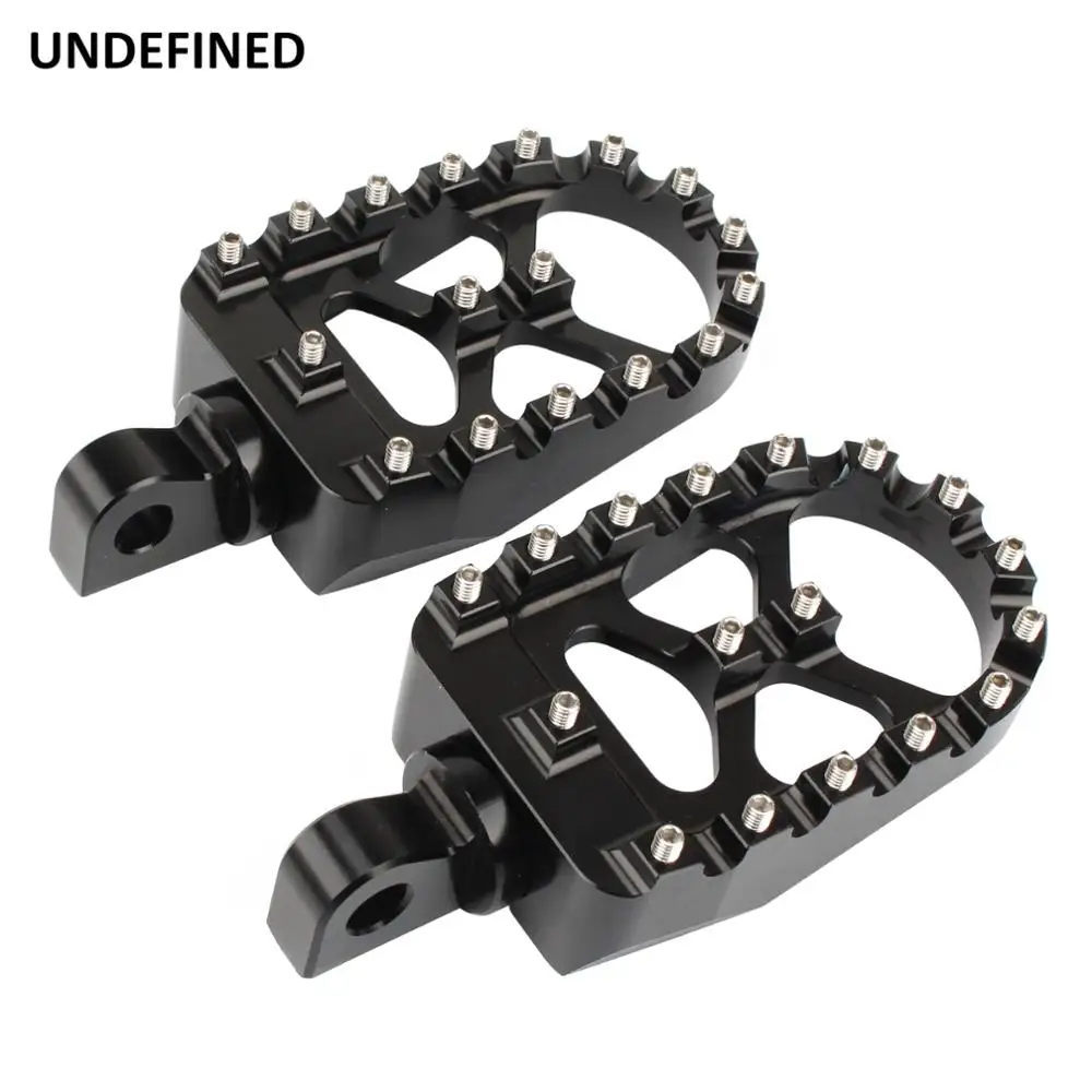 MX Foot Pegs Motorcycle Wide Fat Footpegs Bobber 360 Roating Footrests For Harley Dyna Fatboy Sportster Iron 883 Street Bob