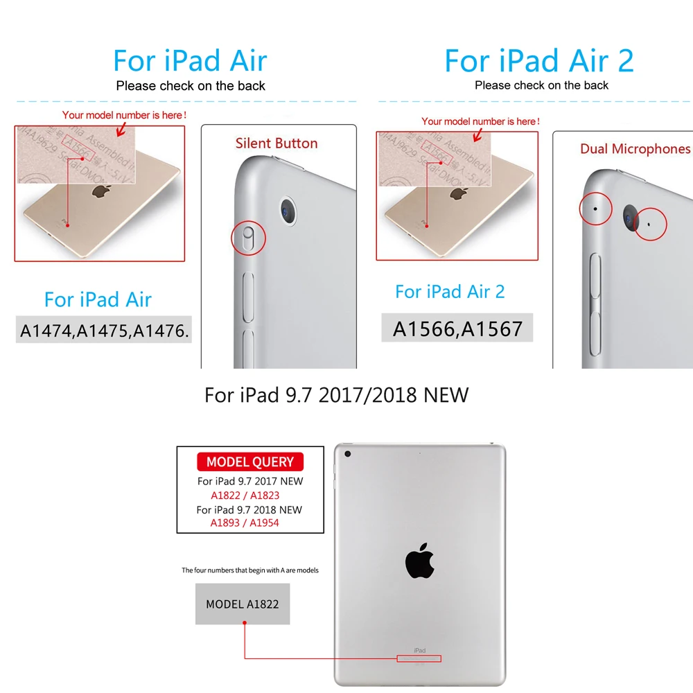 Pu кожаный чехол для ipad 9,7 air 1 2 5th 6th Generation, Aiyopeen Магнитный Флип смарт-чехол для ipad 4 3 2 Чехол