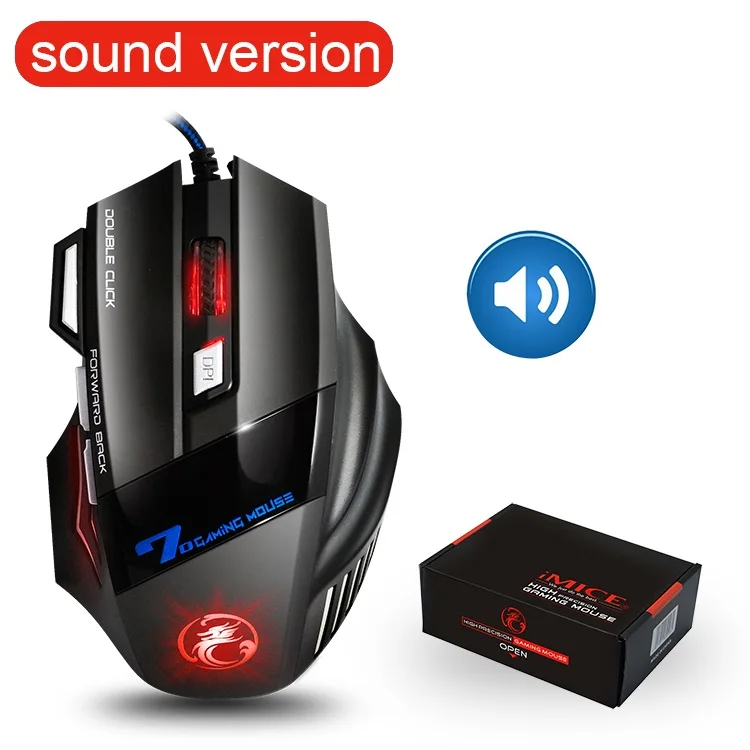 

Computer Mouse Gamer Ergonomic Gaming Mouse USB Wired Game Mause 5500 DPI Silent Mice With LED Backlight 7 Button For PC Laptop