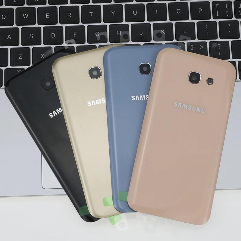 100% оригинальная задняя крышка корпуса Samsung Galaxy A5 2017 A520 стеклянная батарейного