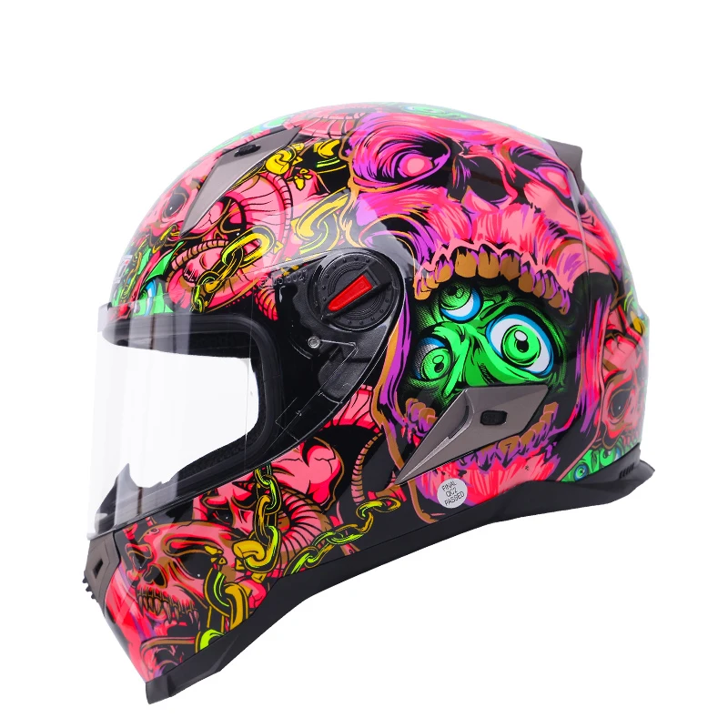 Мотоциклетный шлем с открытым лицом и двойным зеркальным дизайном мотоциклетный