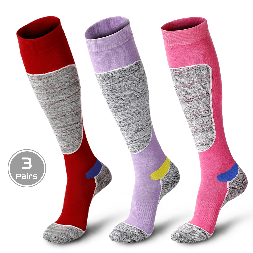 3 пары уличных спортивных носков зимние махровые теплые чулки для мужчин и женщин