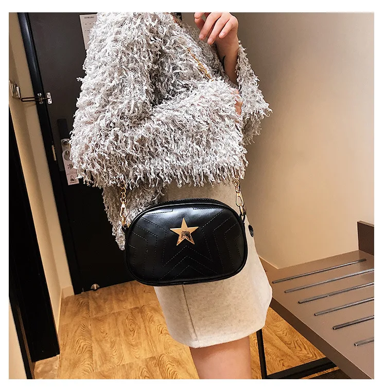 JIULIN НОВАЯ ЦЕПОЧКА со звездами сумка на плечо модная Джокер вышивка мини набивная