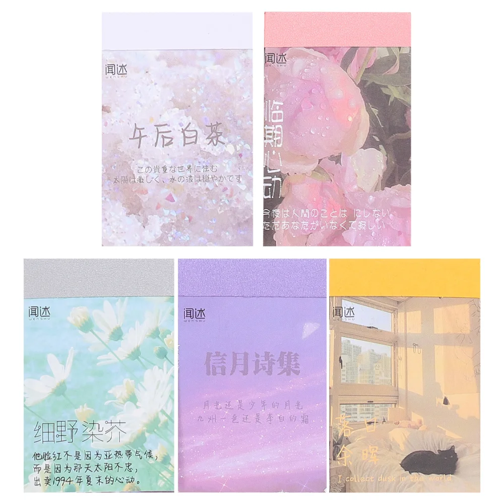 

5pcs Paper Sticker Hand Account Paper Decor DIY Scrapbooking Paper Adornment