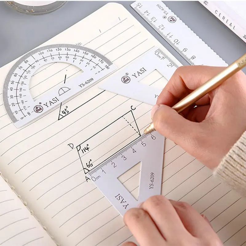 Линейка для рисования из алюминиевого сплава комплект четырех предметов