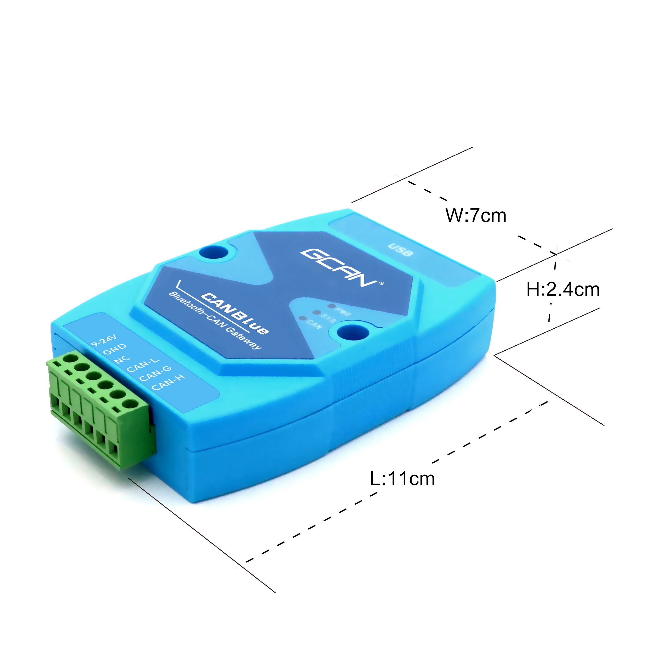 GCAN-203 Establish Two-Way Communication Receive and Send CAN Data Real-Time  Mobile APP Monitoring