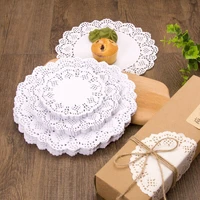 hot 150pcs diameter 12 21 5cm white round paper lace doilies paper cake placemat baking decoration creative craft napkins