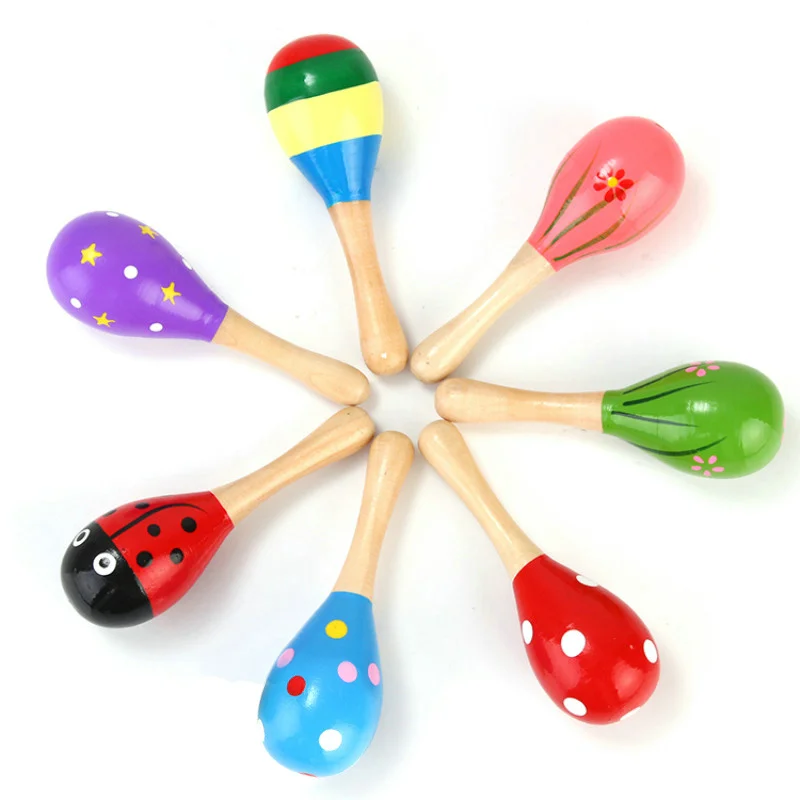 Деревянные погремушки детский музыкальный инструмент развивающий полезный