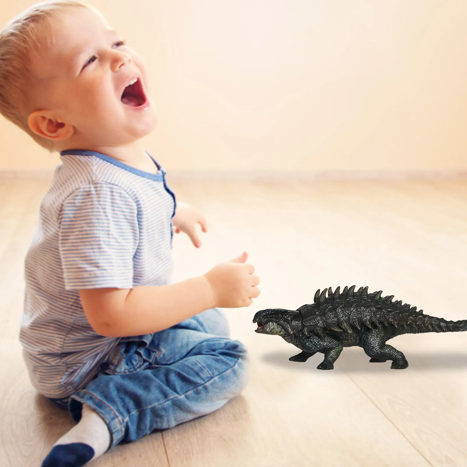 

Simulated Dinosaur Toy Spiny Ankylosaurus Animal Model For Kids Boys Gifts D50