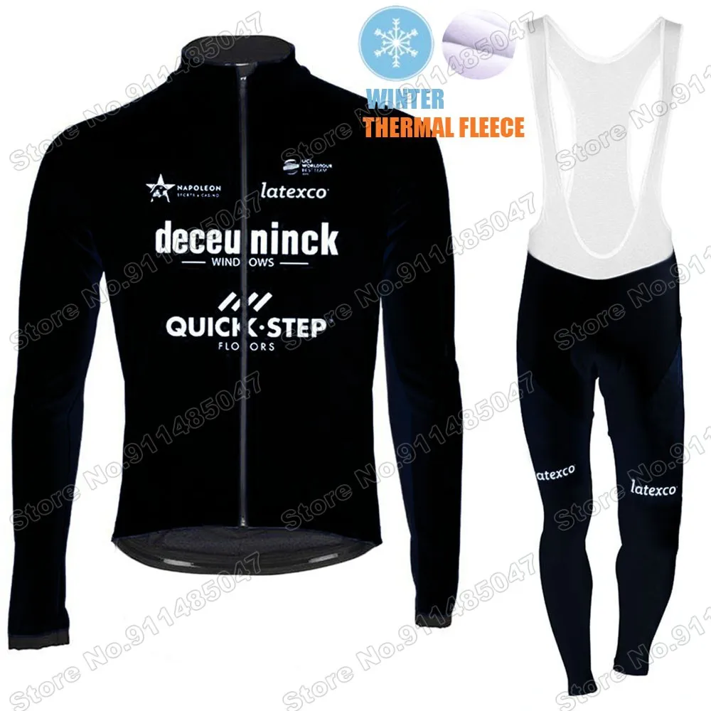 

Winter Quick Step Maillot 2021 Cycling Jersey Set Cycling Clothing Suit Mens Long Sleeve MTB Bike Road Pants Bib Ropa Trikot