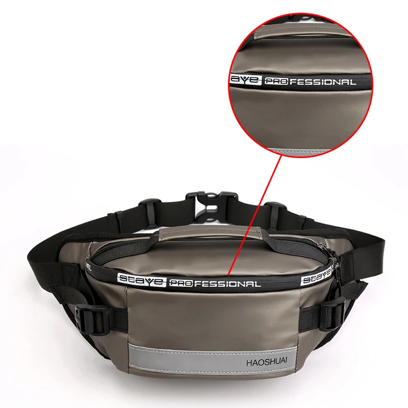 Поясная Сумка HAOSHUAI для мужчин водонепроницаемая сумочка на пояс с функцией