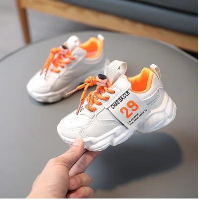 

New Baby Girls Boys Casual Shoes Soft Bottom Non-slip Breathable Outdoor Fashion Kids Sneakers Children Sports Shoes
