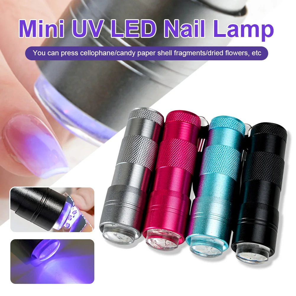 

New Mini UV LED Nail Lamp Presser Fast Drying Portable Nail Press Lamp Silicone Presser Flattens Nail Decor Dryer for Nail Art