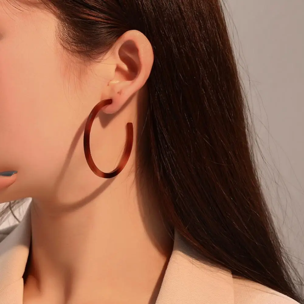 

6Pairs Women Faux Pearl Round Geometric Dangle Ear Stud Hoop Earrings Jewelry